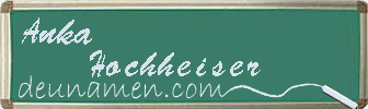 Anka Hochheiser Visitenkarte